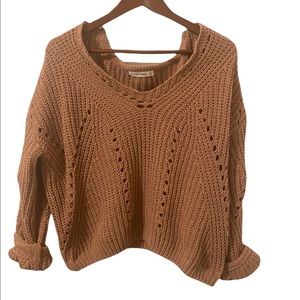 Off shoulder knot sweater small